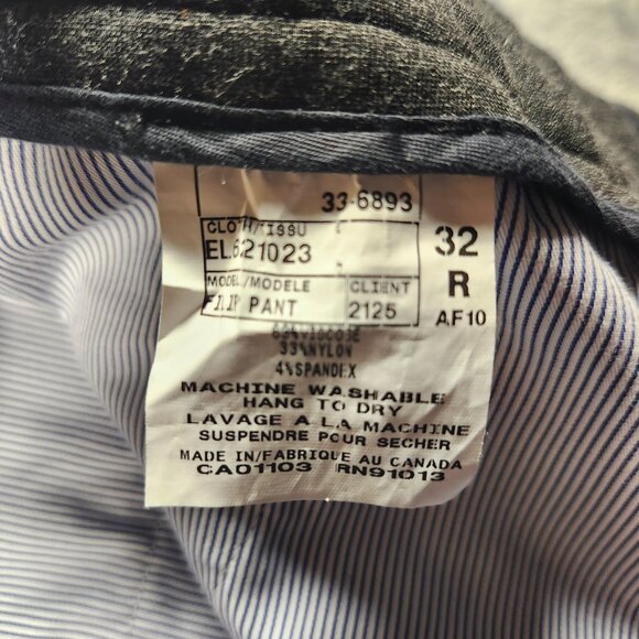 Jack Victor Mens HI-LINE Zip Pant Size W32RxL28 Gray Stretch Jersey Dress Pants - Picture 4 of 10